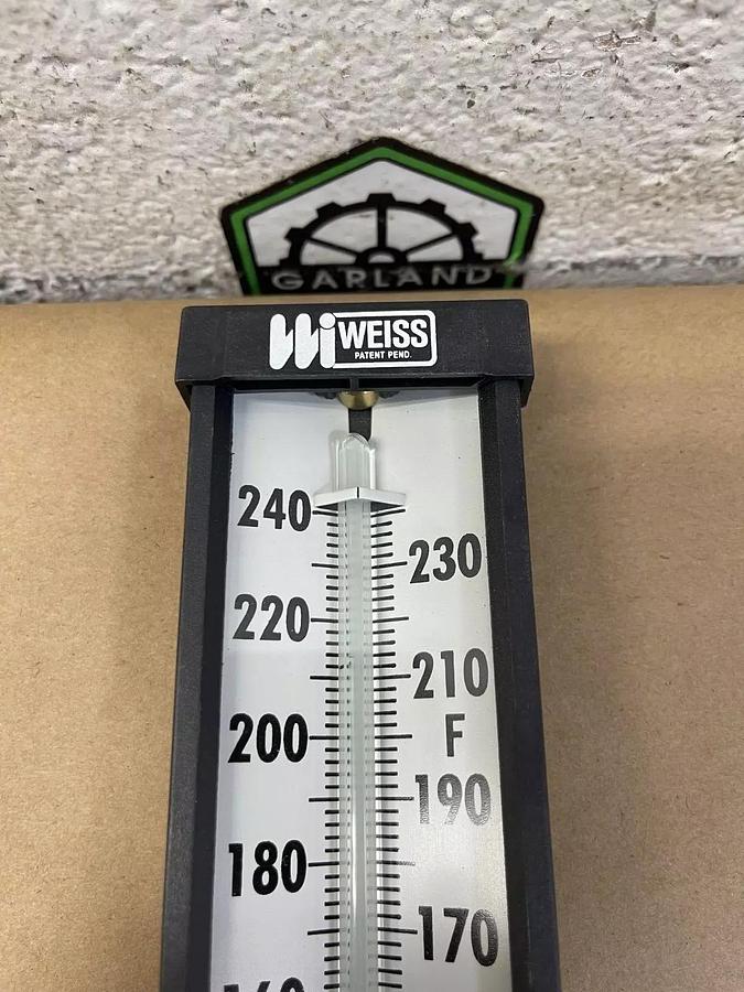 Weiss Instruments 9VU6-240 Thermometer, 30/240 Degrees F, 6” Stem