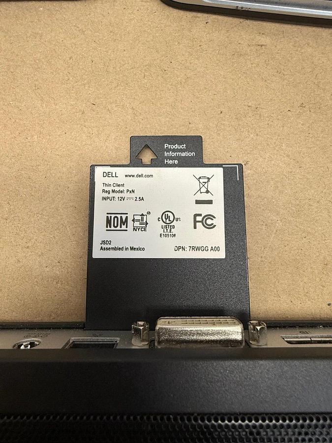 Used Dell WYSE 5030 P25 TERA2 512R RJ45 Zero/Thin Client Mini Desktop, Power Cord (3)