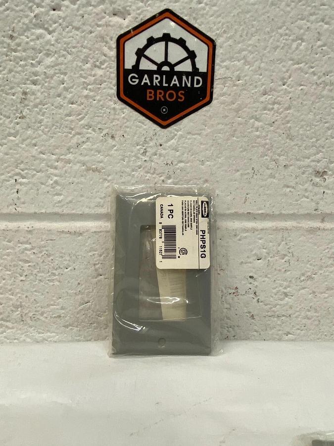Hubbell PHPS1G Wall Plate Steel, Gray One Gang Rectangular Opening - Lot of 4