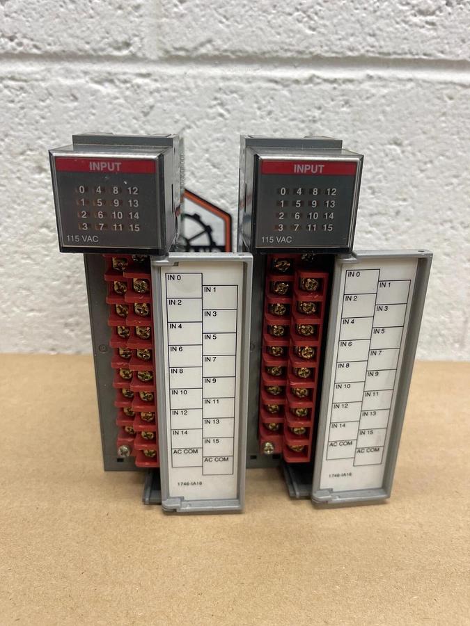 Used Allen Bradley 1746-IA16 Ser C - SLC 500 Input Module - Lot of 2