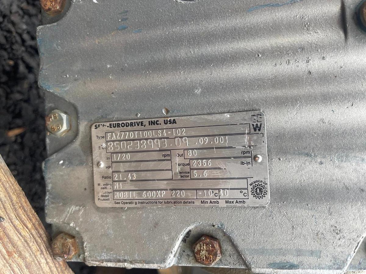 Used Baldor Reliance CEM3661T Super E Motor, 3Hp, 230/460V, 1760RPM, w/SEW Eurodrive