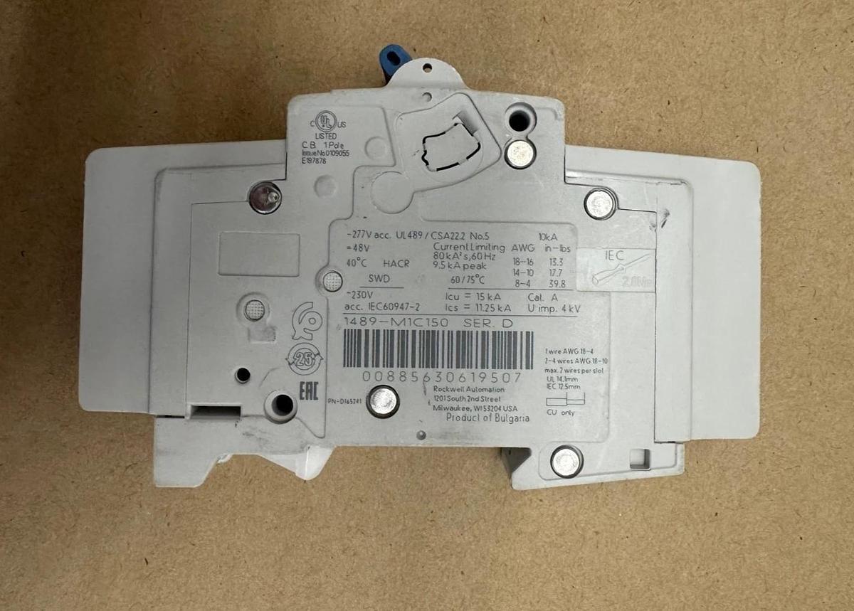 Allen Bradley 1489-M1C150 Circuit Breaker *NEW*