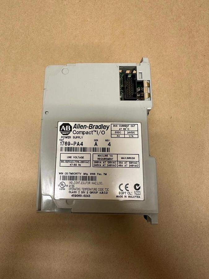 Used Allen Bradley 1769-PA4 Ser A Power Supply