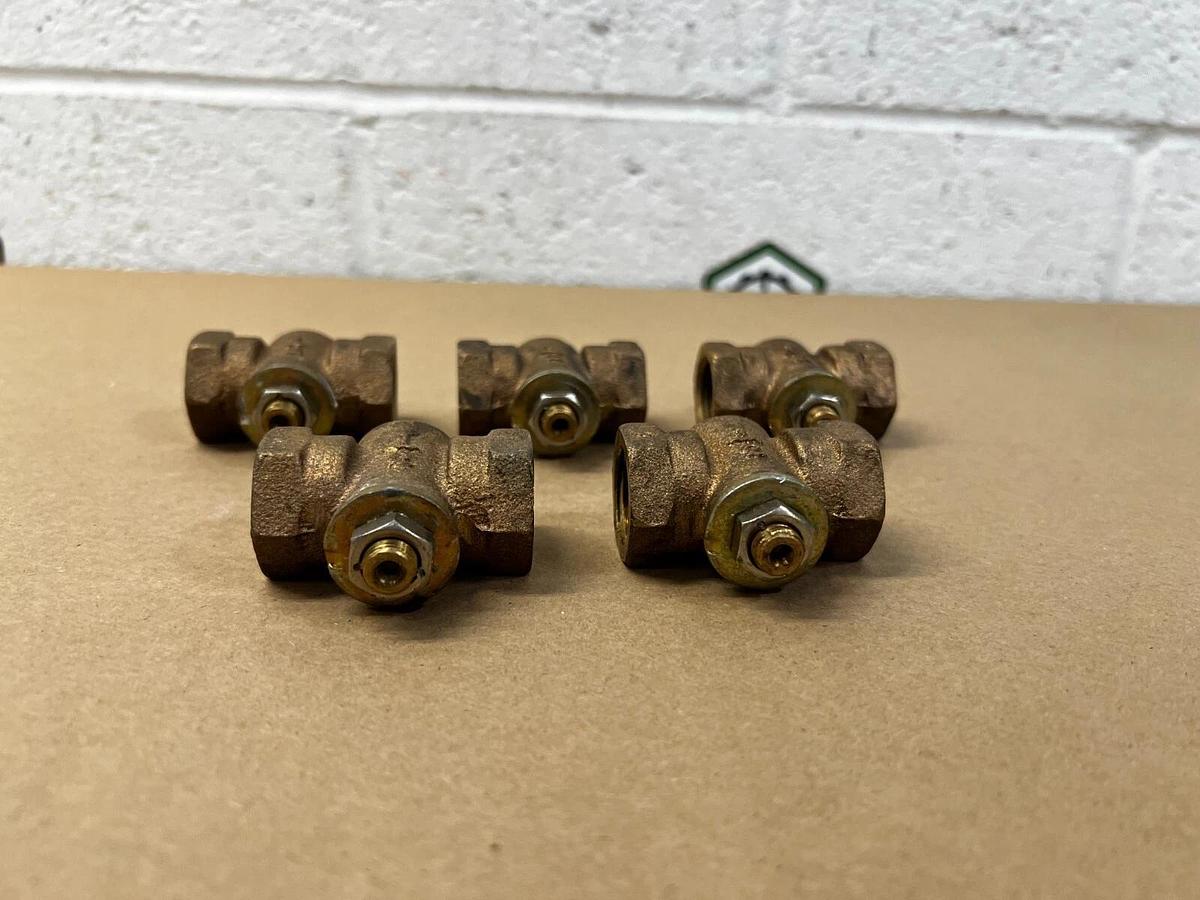 Used Brass Adjustable 1/2 Inch Pressure Regulators - Lot of 5