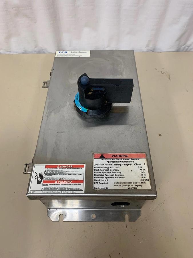 Used Eaton Cutler Hammer DR3080UD Rotary Disconnect Switch 600V 60Hz