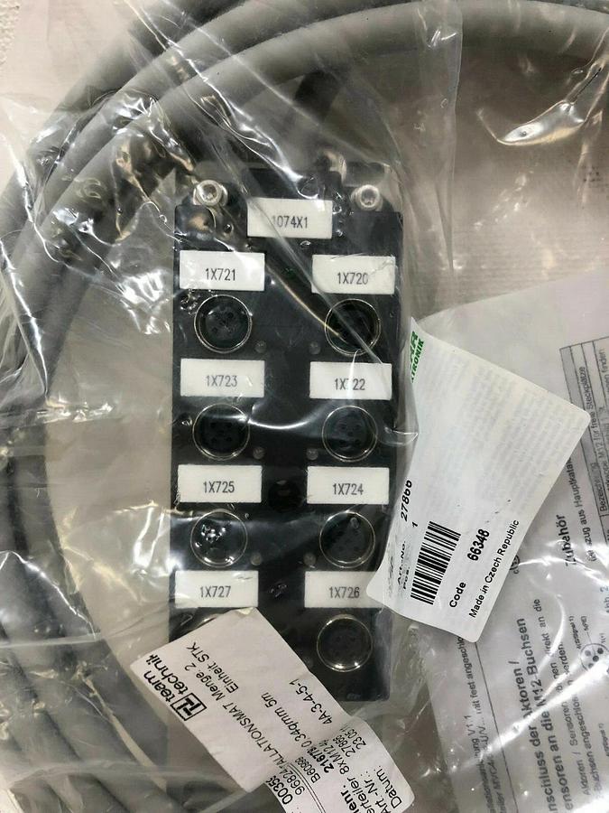 Used MURR ELEKTRONIK 27866, Passive-DIO° Plastic, 8XM12.4 POL, Pre-Wired Cable