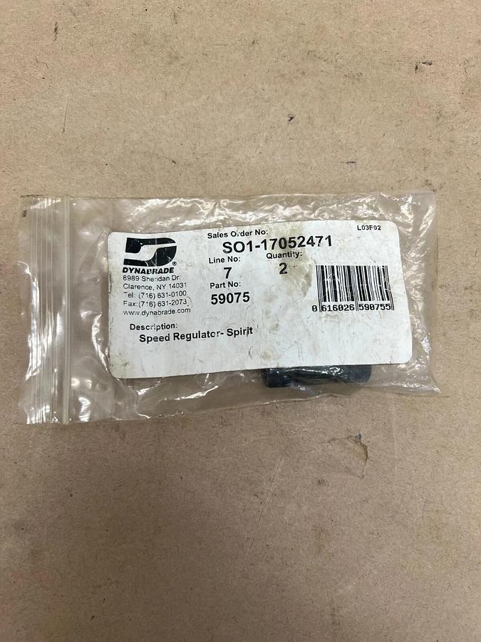 Used Dynabrade 59075 Spirit Speed Regulator Qty 2