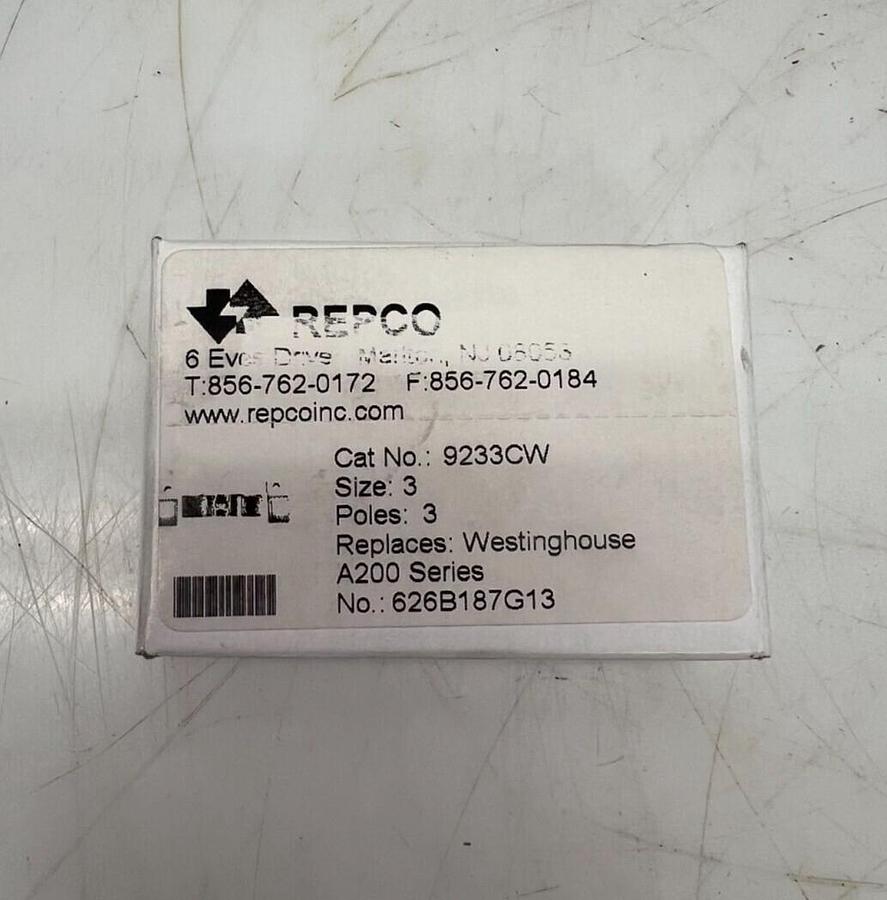 Used Repco 9233CW Size 3, 3 Pole Replaces Westinghouse A200 Series