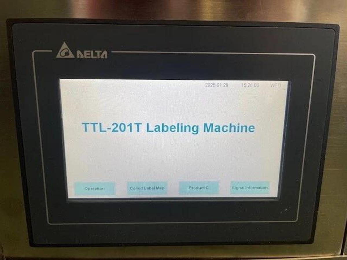 Used Delta TTL-201T Labeling Machine, Single Phase, 110V, Max Label Width 6”