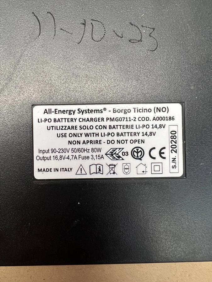 All-Energy Systems PMG0711-2 LI-PO Battery Charger, (14, 8V) w/ Cord