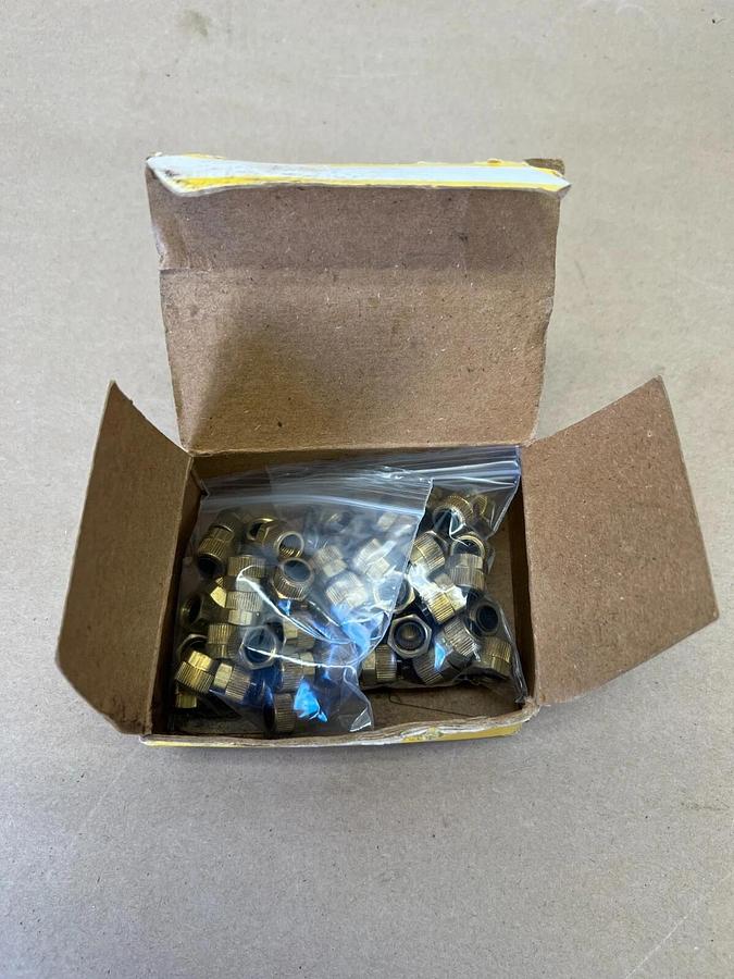 Parker 61P-6 3/8” Brass Poly-Tite Nut + Sleeve Fitting (includes 75 pcs)