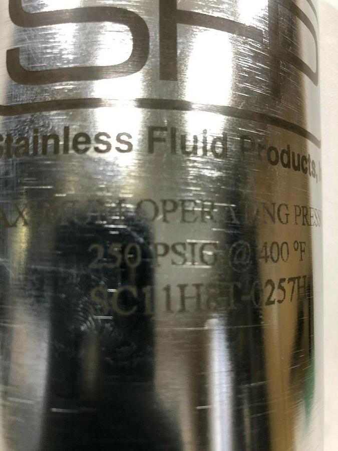 Used Stainless Fluid Products SC11H8T-0257H 316SS Y Shape Housing Assembly