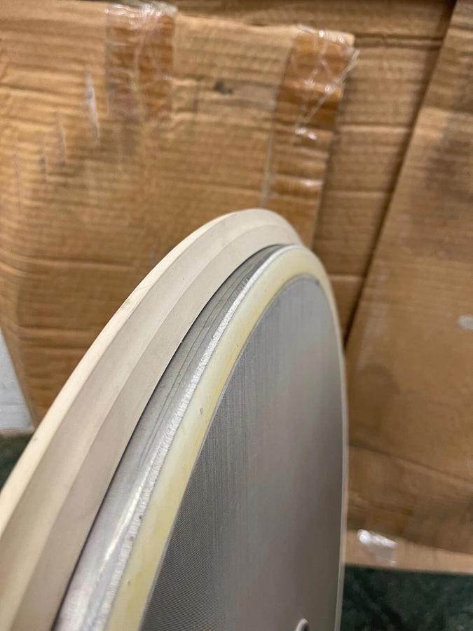 Used Stainless Steel 24” Mesh for Vibratory Screener, 88 microns, w/ 1” Center Hole