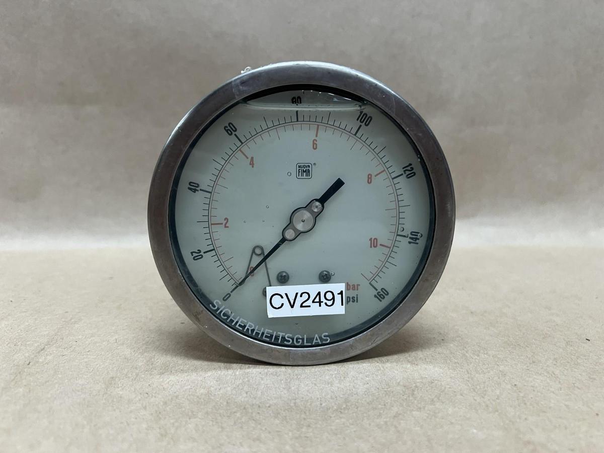 Used Nuova Fima 6 06685 0-160 PSI Pressure Gauge