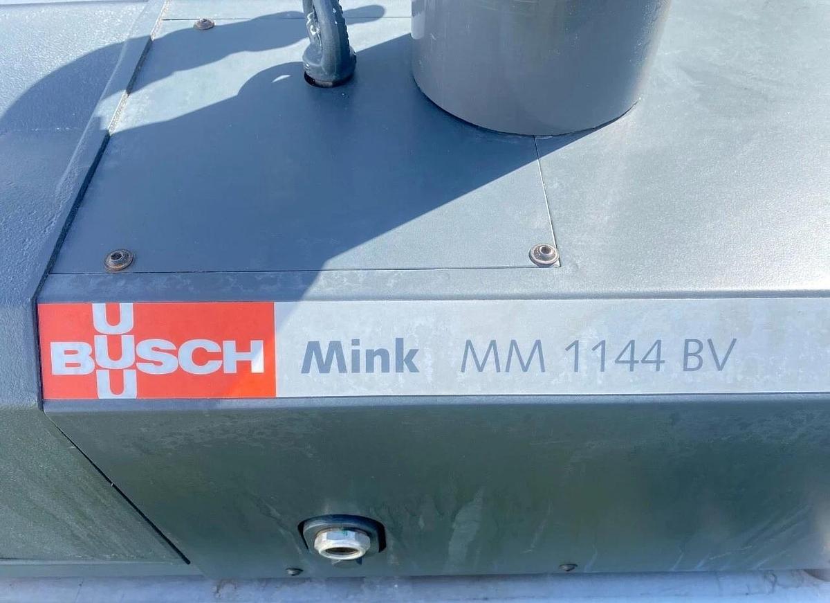 Used Busch Mink MM 1144 B V06 11XX Dry Claw Vacuum Pump, 3HP Baldor SuperE Motor