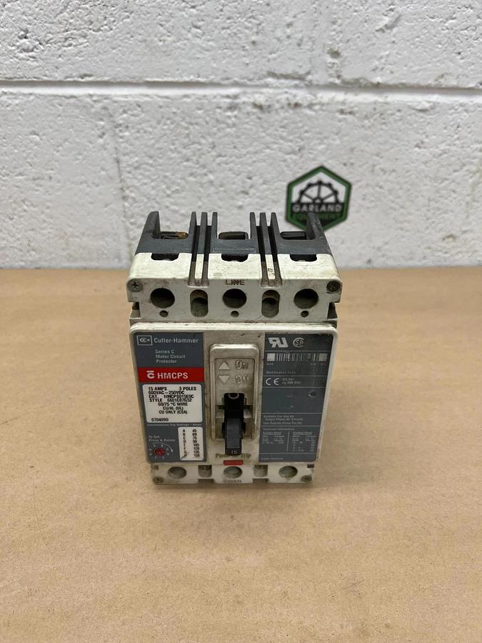Used Cutler Hammer HMCPS015E0C 15A, 3 Pole Motor Circuit Protector