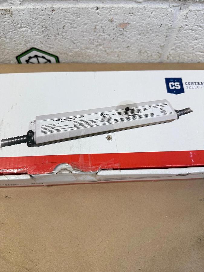 Used Lithonia Lighting LEM08 A , LED 8W Emergency Driver, Dual Flexible Conduit