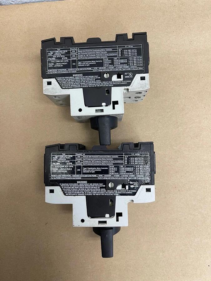 Used Eaton PKZM0-20 Motor Circuit Breaker, 3 Pole - Lot of 2