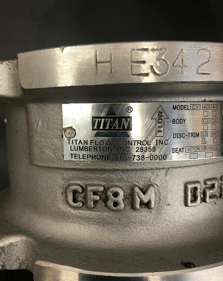 Used Titan Flow Controls CV42-SS, Stainless Steel Dual Disk Check Valve Flange
