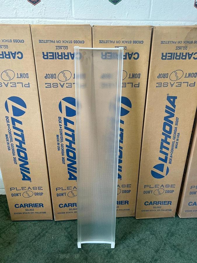 Used Lithonia Lighting DLB48 Diffuser Only, Low Profile Wrap Around, 4' - Lot of 5