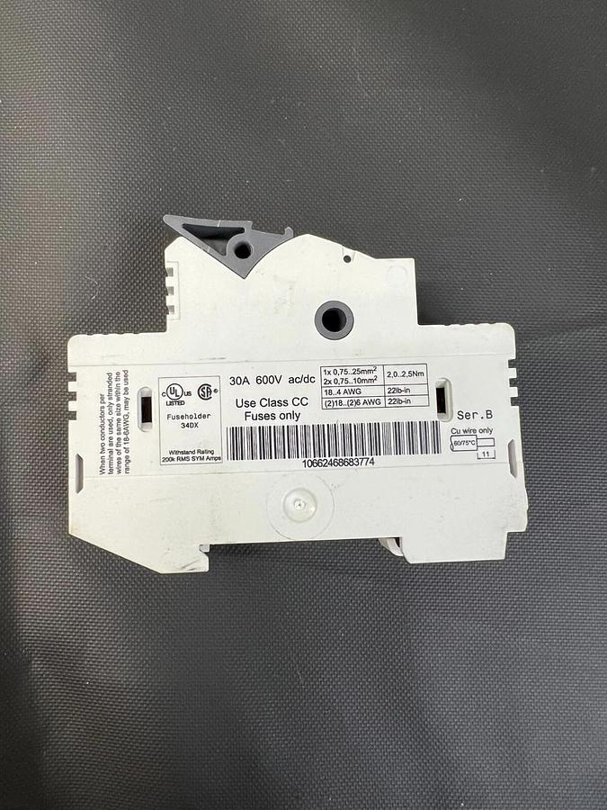 Used Allen Bradley 1492-FB1C30-L 30A 600V Fuse Holder - Lot of 5