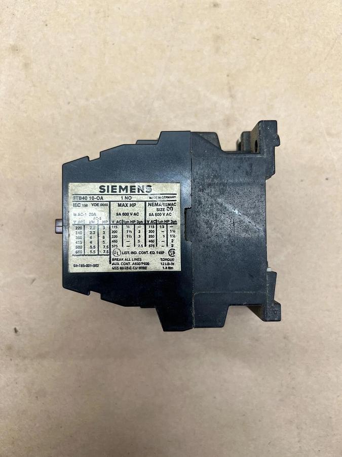 Used Siemens 3TB40 10-OA Contactor