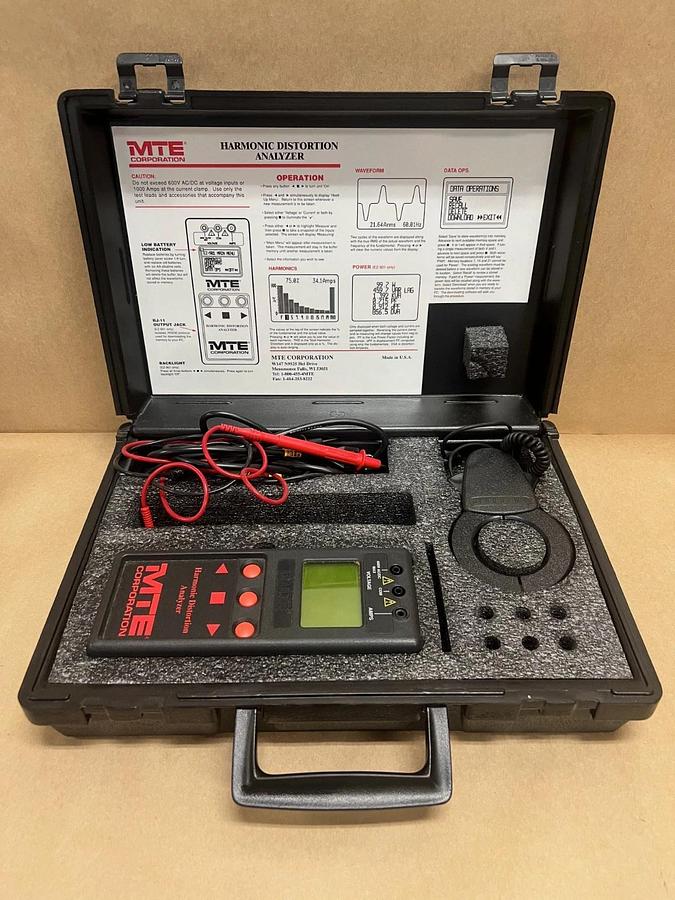 Used MTE Corperation EZ-901 Harmonic Distortion Analyzer 600V AC/DC Max