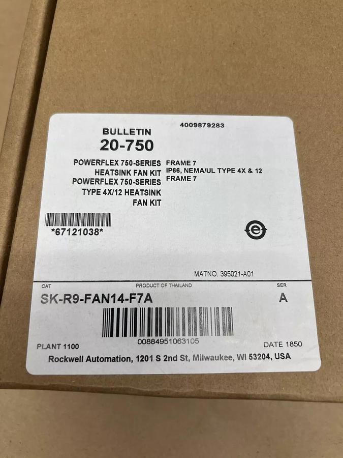Used Allen Bradley SK-R9-FAN14-F7A PowerFlex 750-Series Heatsink Fan Kit, Series A