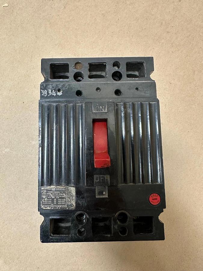 Used General Electric THED136040 40A 3 Pole Circuit Breaker