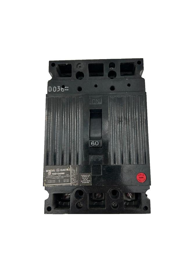Used General Electric TED134070 70A 3 Pole Circuit Breaker