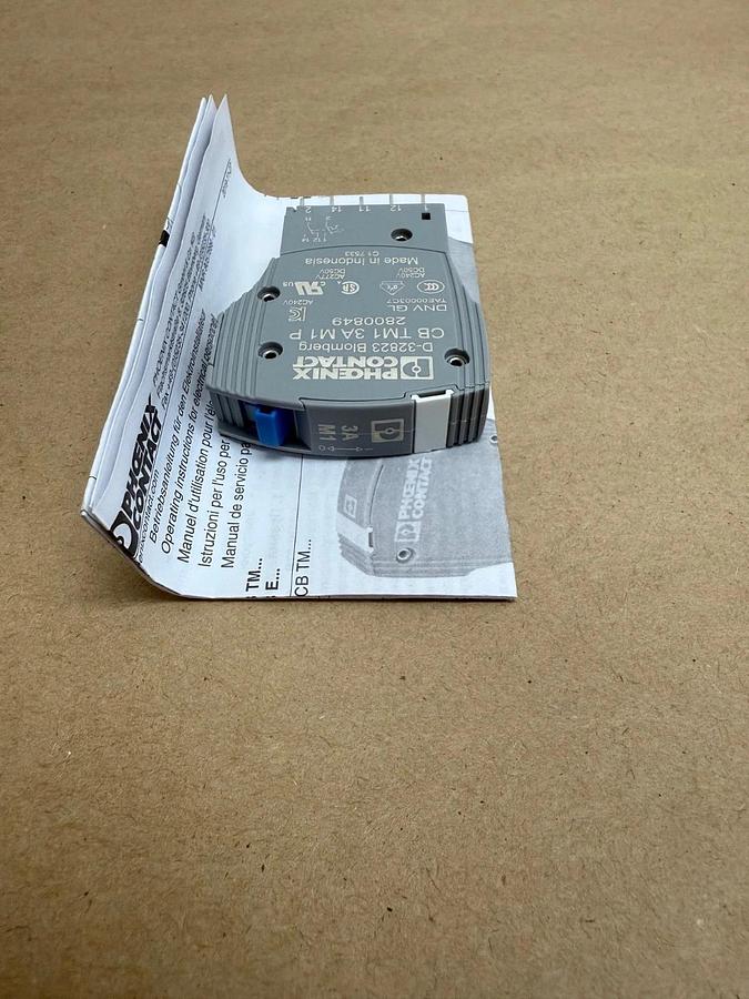 Used Phoenix Contact 2800849, CB TM1 3A M1 P, Circuit Breaker *NEW*