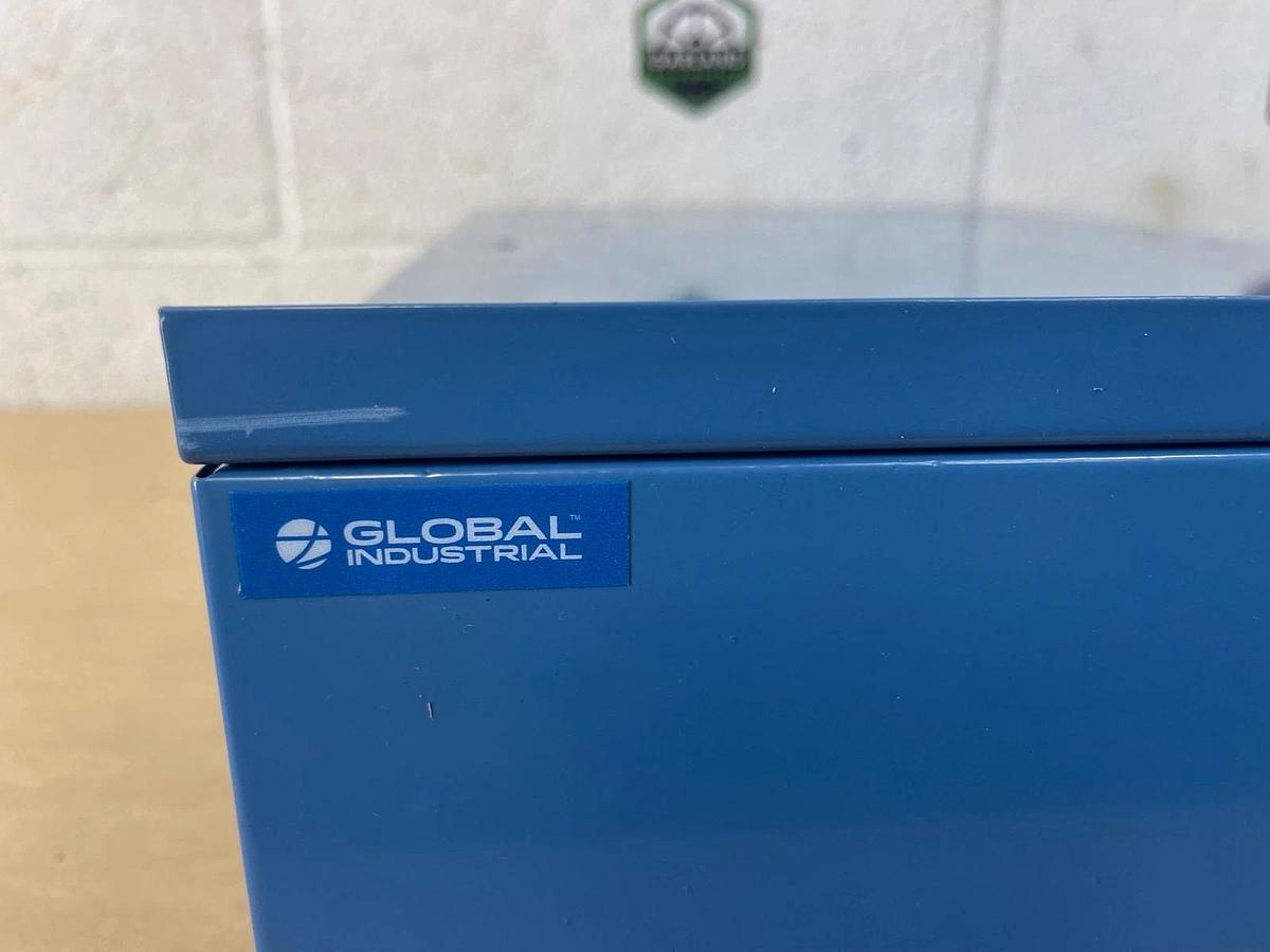 Used Global Industrial 606797BL Bench Drawer, W:10-3/4”, D:18”, Blue