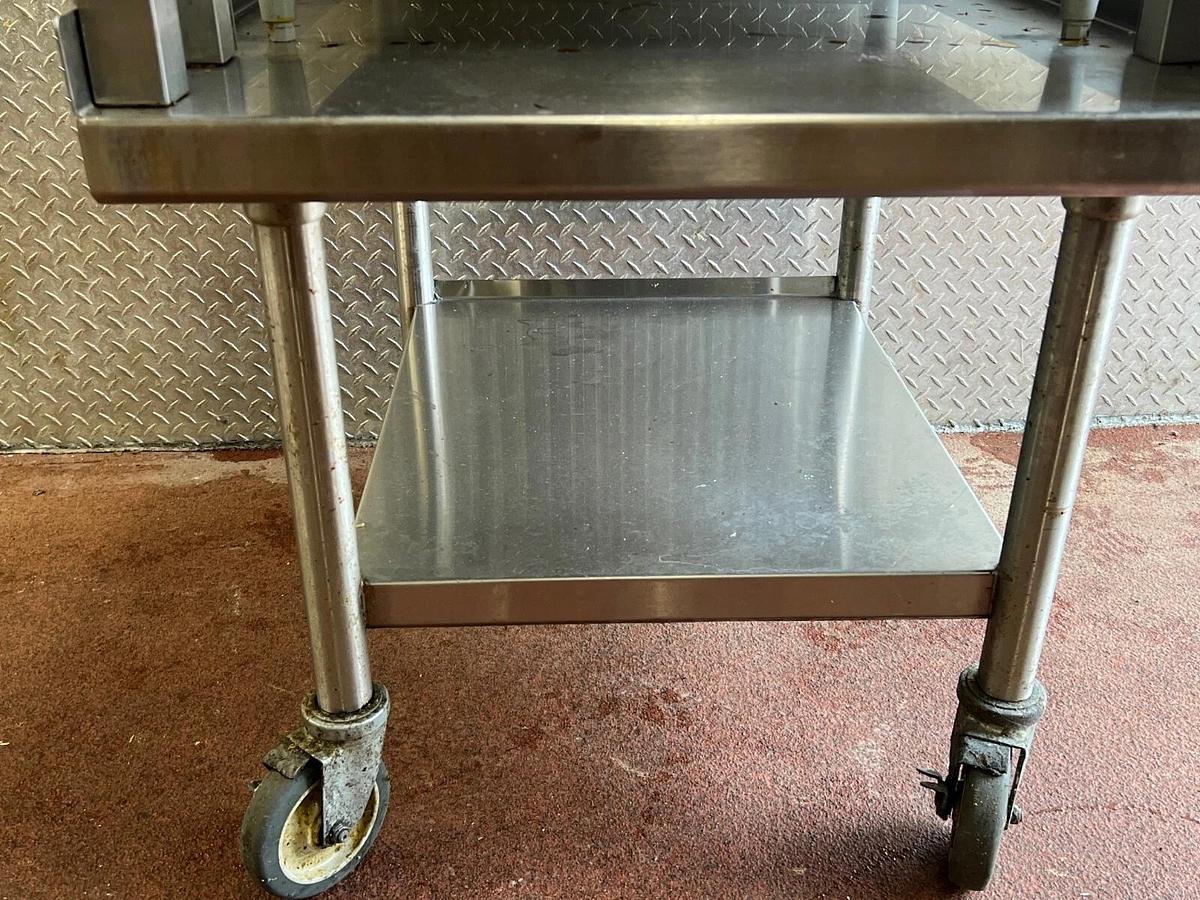 Used Select Stainless 30” x 24” x 36” Stainless Table with Casters