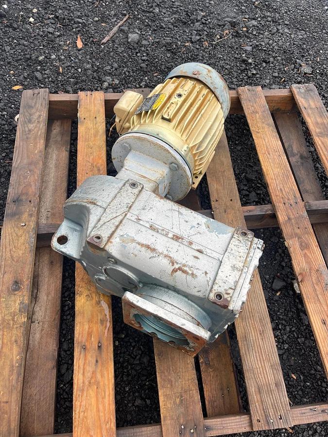 Used Baldor Reliance CEM3661T Super E Motor, 3Hp, 230/460V, 1760RPM, w/SEW Eurodrive