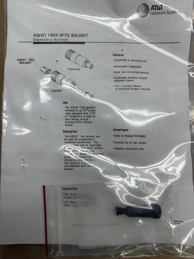 Used AT&T A3010T Fiber Optic Buildout (Lot of 3) *NEW*