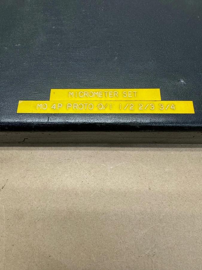 Used Proto 4P Micrometer Set/Tool 0-1, 1-2, 2-3, 3-4