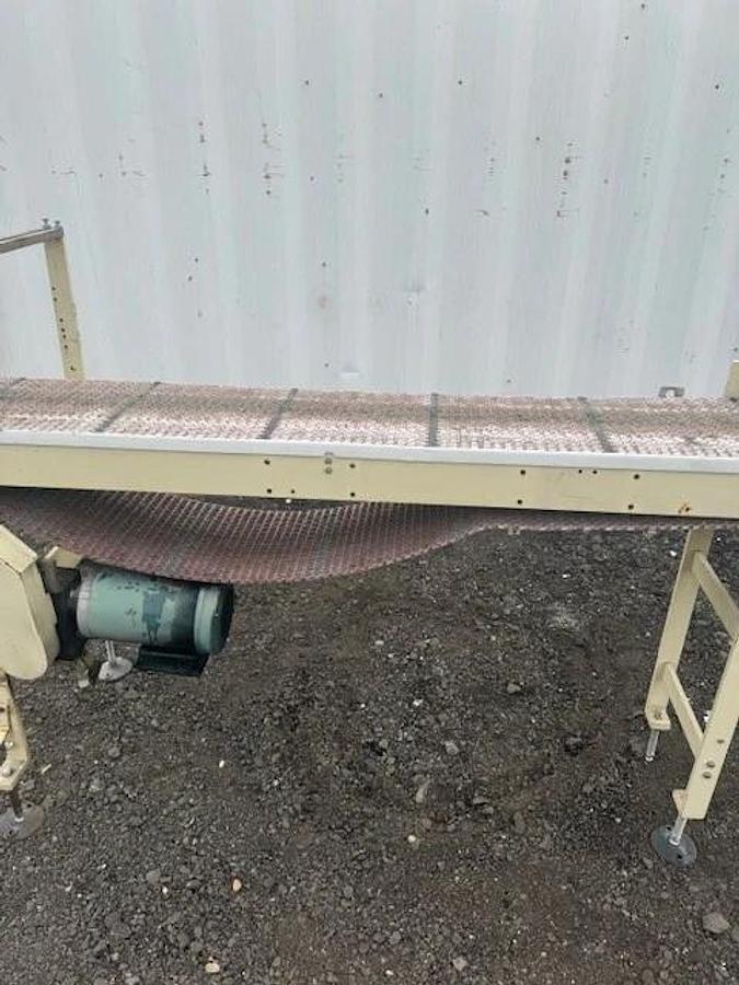Used Industrial Conveyor, 104” x 12” Belt, w/ Reliance 1.5Hp Motor @ 1725 RPM