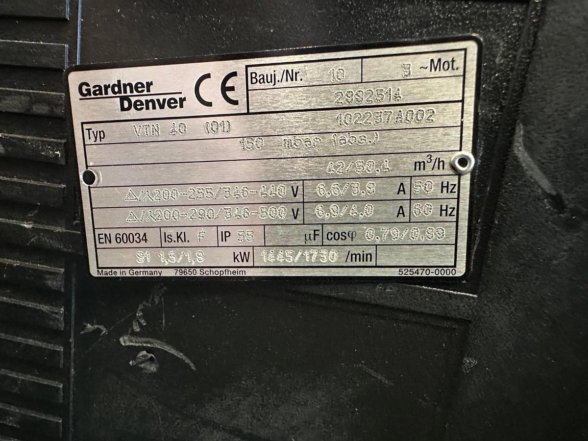 Used Elmo Rietschle Gardner Denver VTN 40 Oilless Vacuum Pump *PARTS*