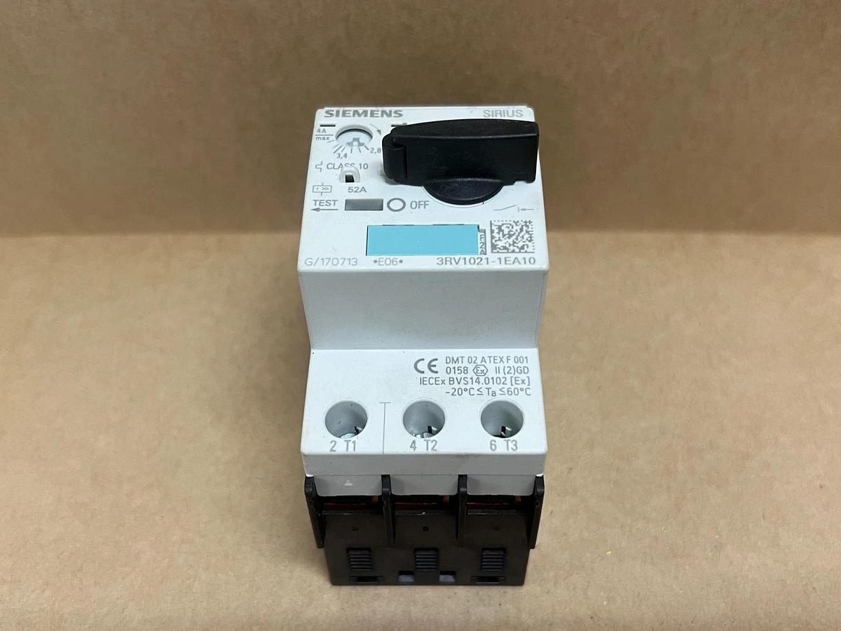 Used Siemens 3RV1021-1EA10 Class 10 Circuit Breakers - Lot of 5