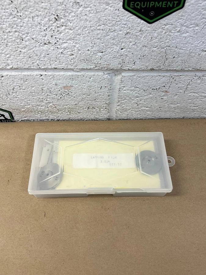 Used FIS Polishing Discs, (1) 20 pc 3.0 UM Lapping Film (1) 20 pc 0.3 UM Lapping Film