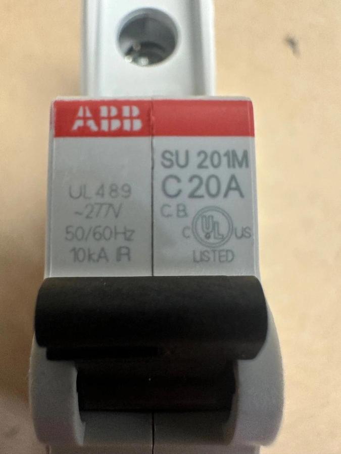 Used ABB SU 201M-C20 Circuit Breaker 20A *NEW*