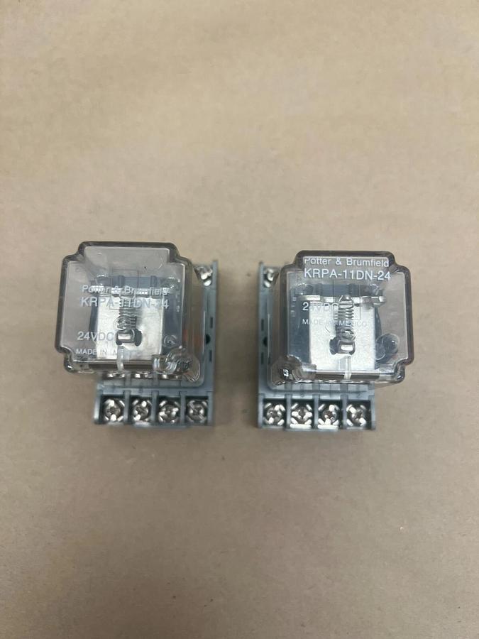 Used Potter & Brumfield KRPA-11DN-24 24VDC Relay - Lot of 2