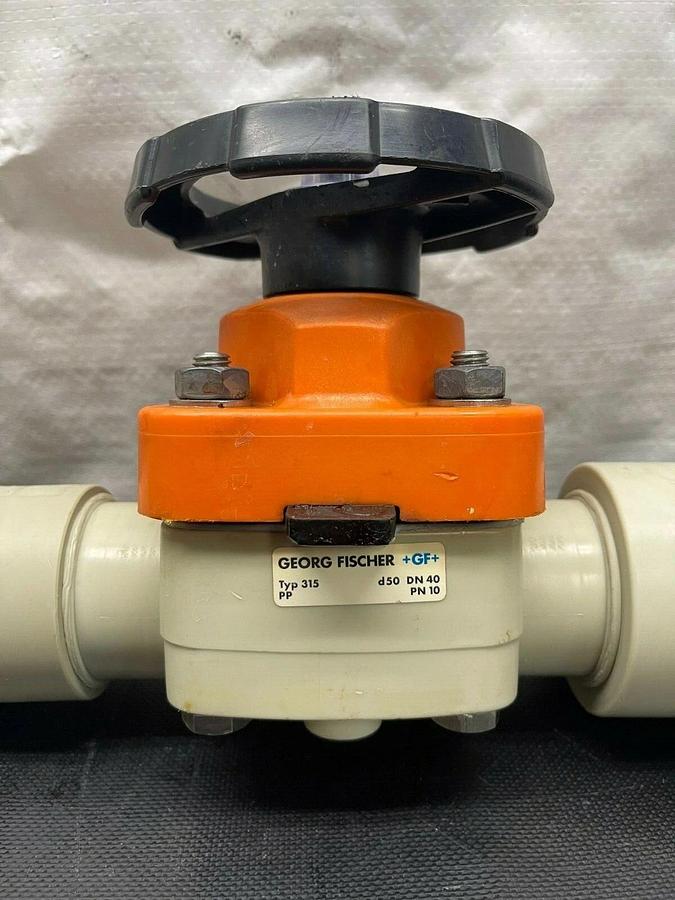 Used Georg Fischer 315 D50 PN10 Diaphragm Valve, 2” pipe