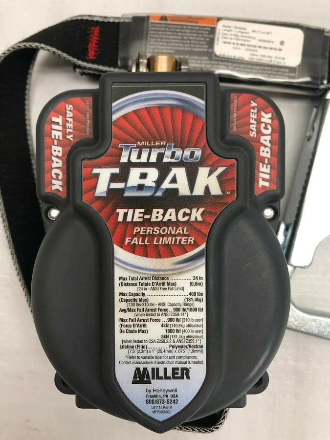 Honeywell Miller 19D179 Personal Fall Limiter, 7’6” Length, Max Capacity 400 lbs