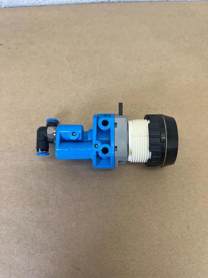 Used Festo 6817 SV-3-M5 0-8 Bar Panel Mount Valve w/ Push Button - Lot of 4