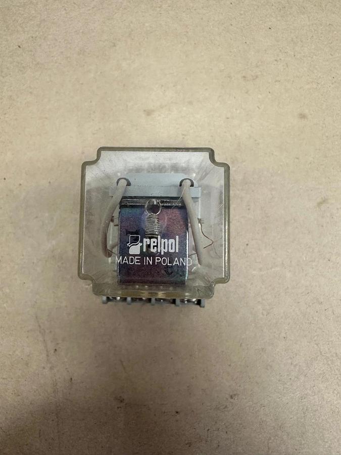 Used RELPOL Type R15 10A, 250VAC Relay w/ Base