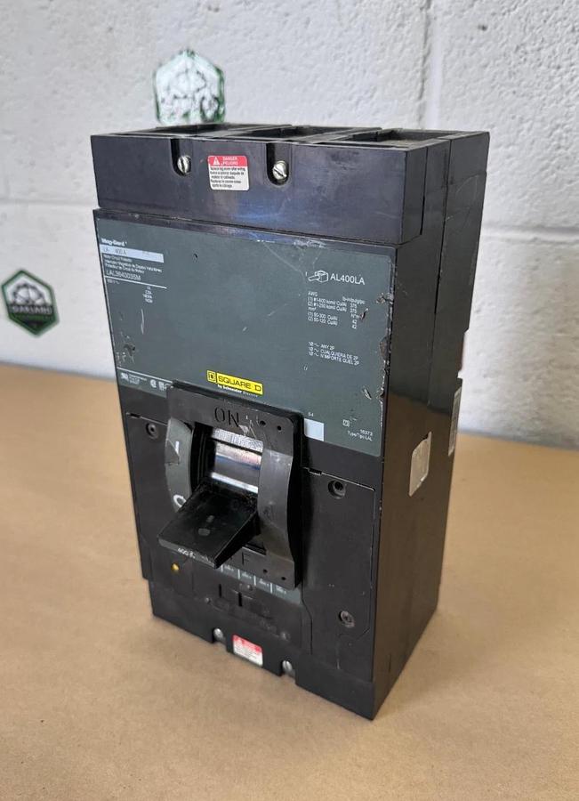 Used Square D LAL3640035M 400A Circuit Breaker, 3 Pole, 600V