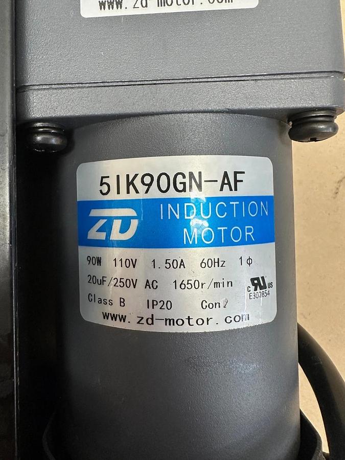 Used ZD 5IK90GN-AF Induction Motor w/ 5GN Gearhead