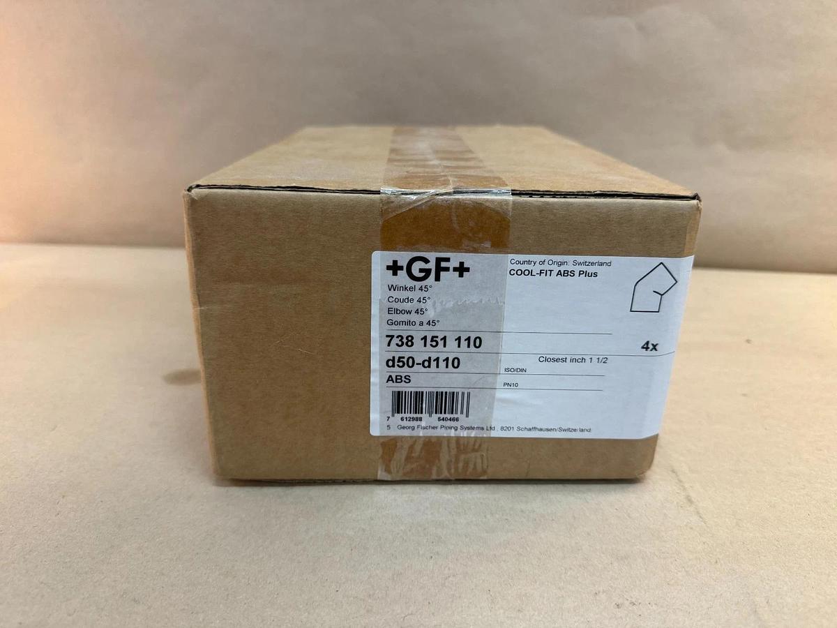 Used Georg Fischer Cool-Fit ABS Plus Elbow 45° 738 151 110 (Qty 4) *FACTORY SEALED*