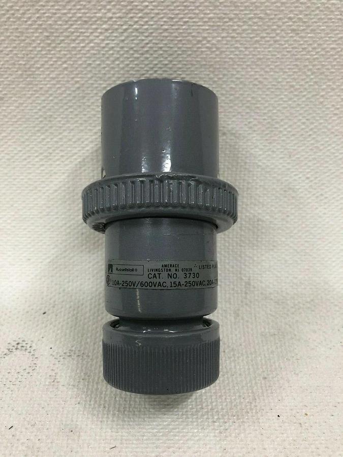 Used Russellstoll 3730 Male Pin and Sleeve Plug